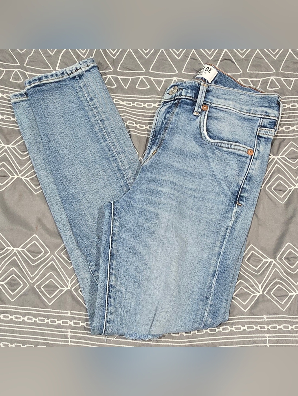 AGOLDE Sophie Cropped Distressed Skinny Jeans Size 25